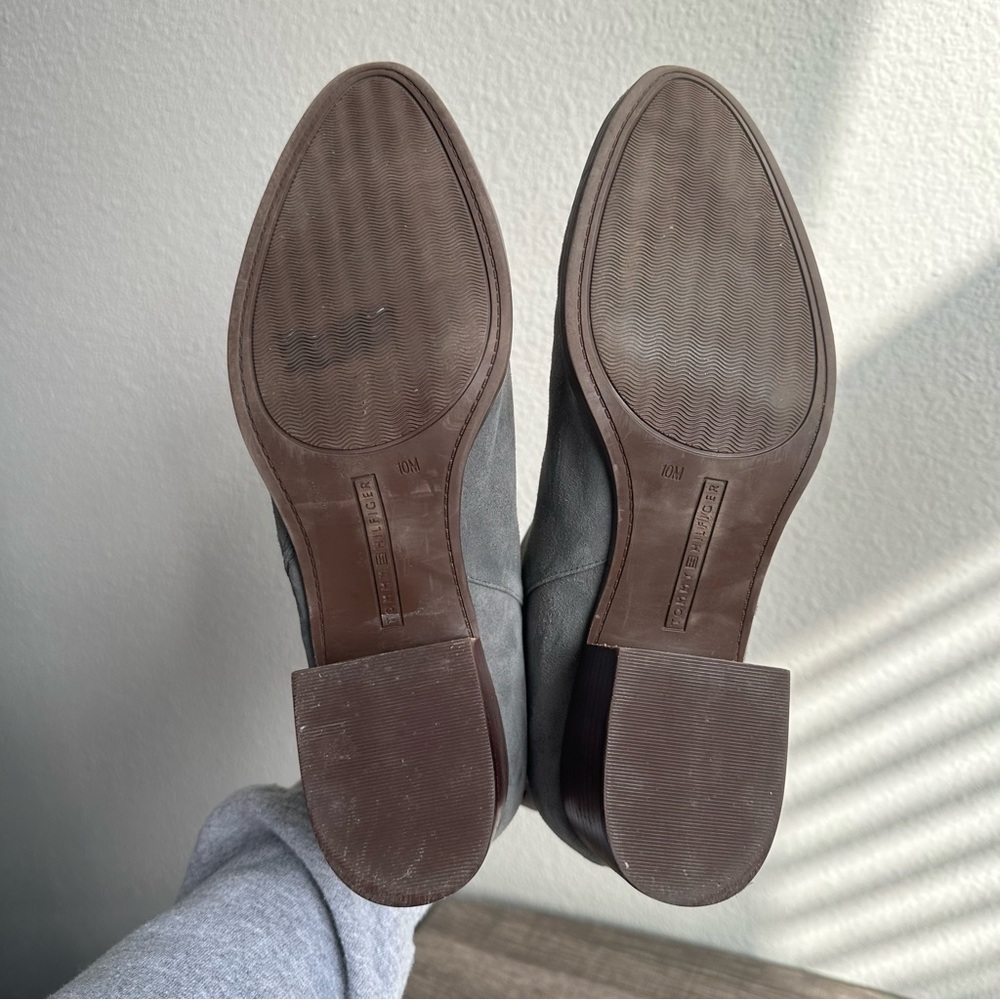 Tommy Hilfiger Gray Leather Suede Anklee Booties Women’s Size 10 - Picture 8 of 11